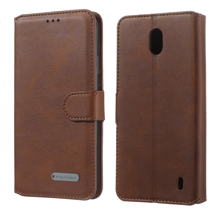 For Nokia 1 Plus Solid Color Buckle Horizontal Flip Leather Case with Wallet & Holder & Card Slots