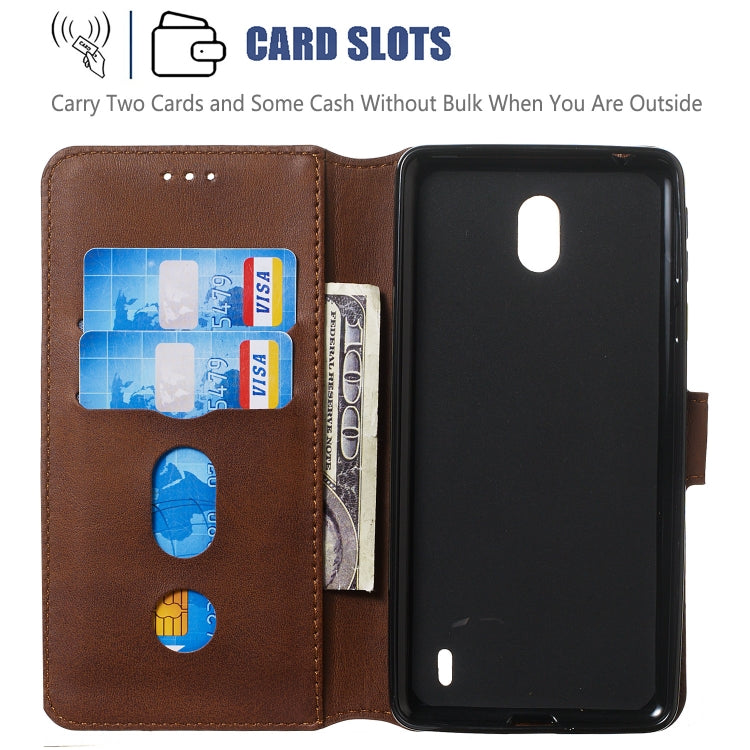 For Nokia 1 Plus Solid Color Buckle Horizontal Flip Leather Case with Wallet & Holder & Card Slots