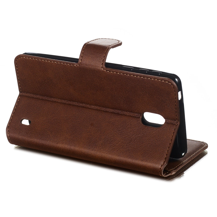 For Nokia 1 Plus Solid Color Buckle Horizontal Flip Leather Case with Wallet & Holder & Card Slots