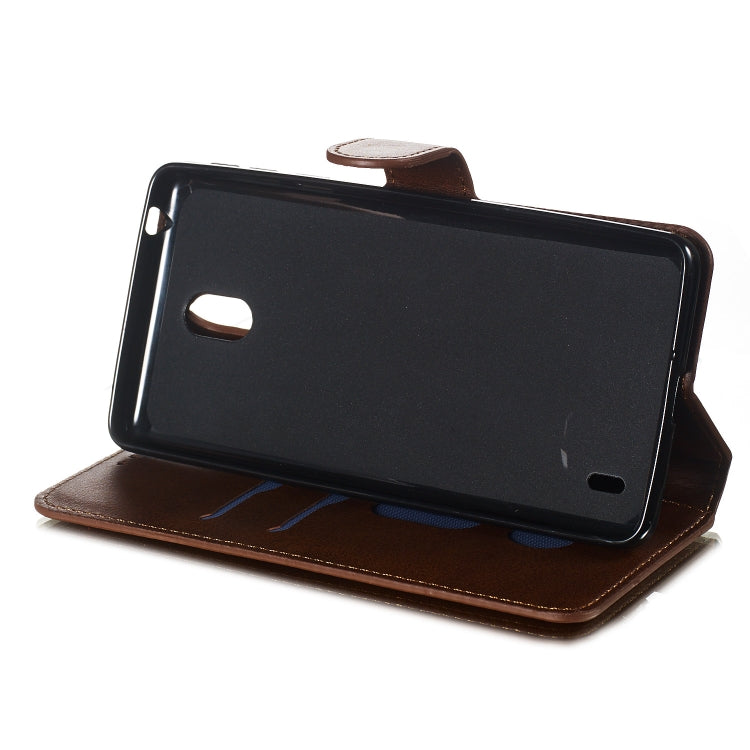For Nokia 1 Plus Solid Color Buckle Horizontal Flip Leather Case with Wallet & Holder & Card Slots