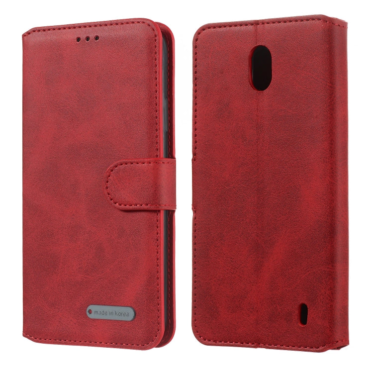 For Nokia 1 Plus Solid Color Buckle Horizontal Flip Leather Case with Wallet & Holder & Card Slots