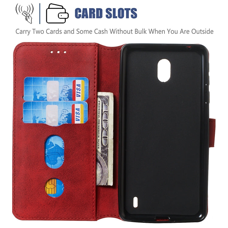 For Nokia 1 Plus Solid Color Buckle Horizontal Flip Leather Case with Wallet & Holder & Card Slots