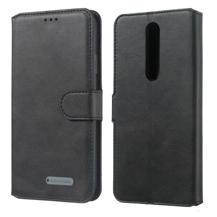 For Nokia 3.1 Plus Solid Color Buckle Horizontal Flip Leather Case with Wallet & Holder & Card Slots