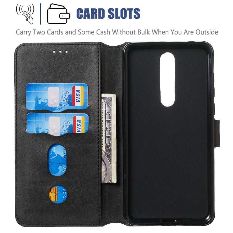 For Nokia 3.1 Plus Solid Color Buckle Horizontal Flip Leather Case with Wallet & Holder & Card Slots