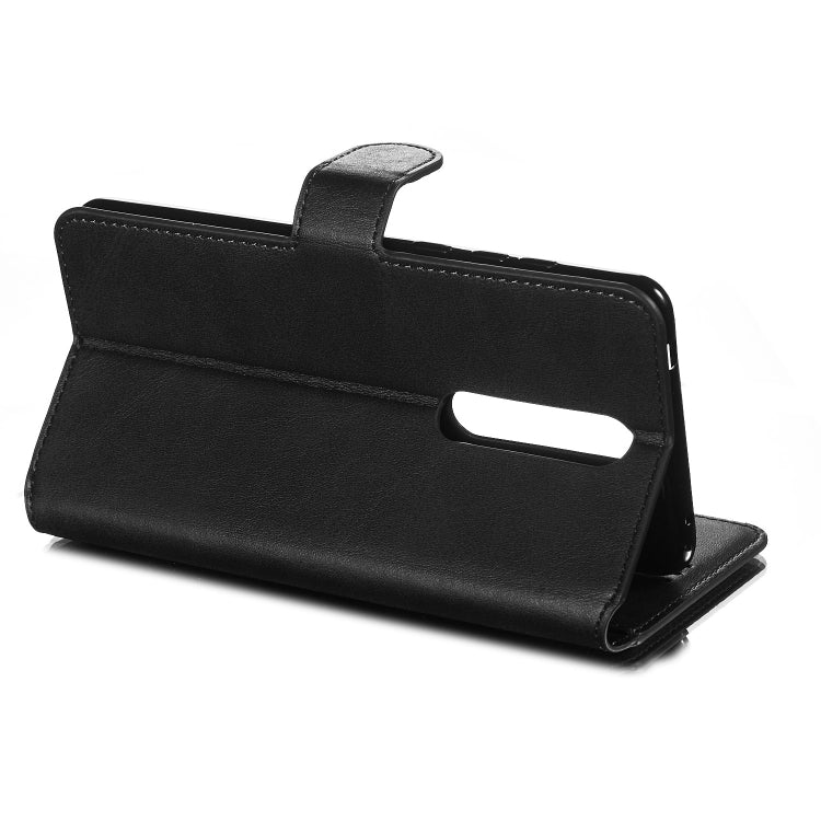 For Nokia 3.1 Plus Solid Color Buckle Horizontal Flip Leather Case with Wallet & Holder & Card Slots