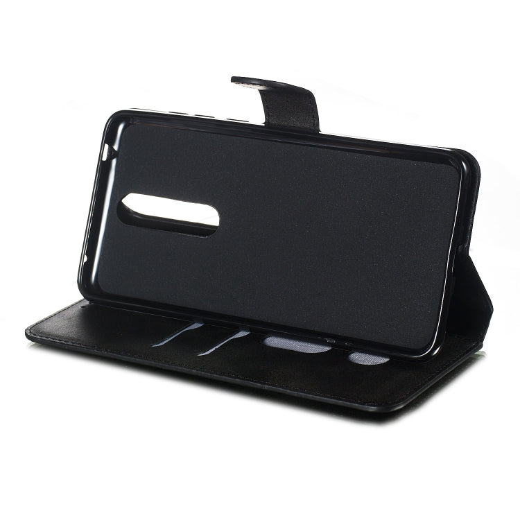 For Nokia 3.1 Plus Solid Color Buckle Horizontal Flip Leather Case with Wallet & Holder & Card Slots