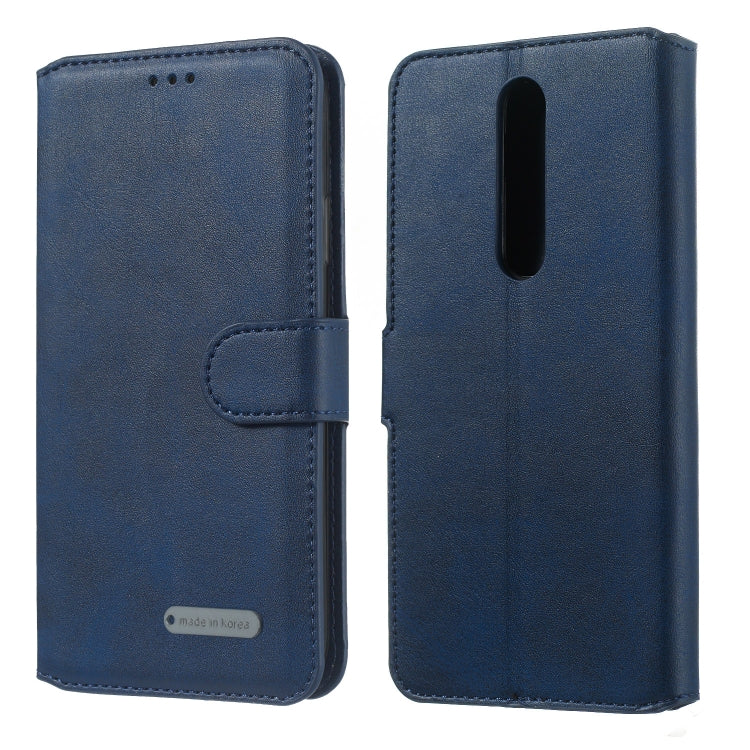 For Nokia 3.1 Plus Solid Color Buckle Horizontal Flip Leather Case with Wallet & Holder & Card Slots