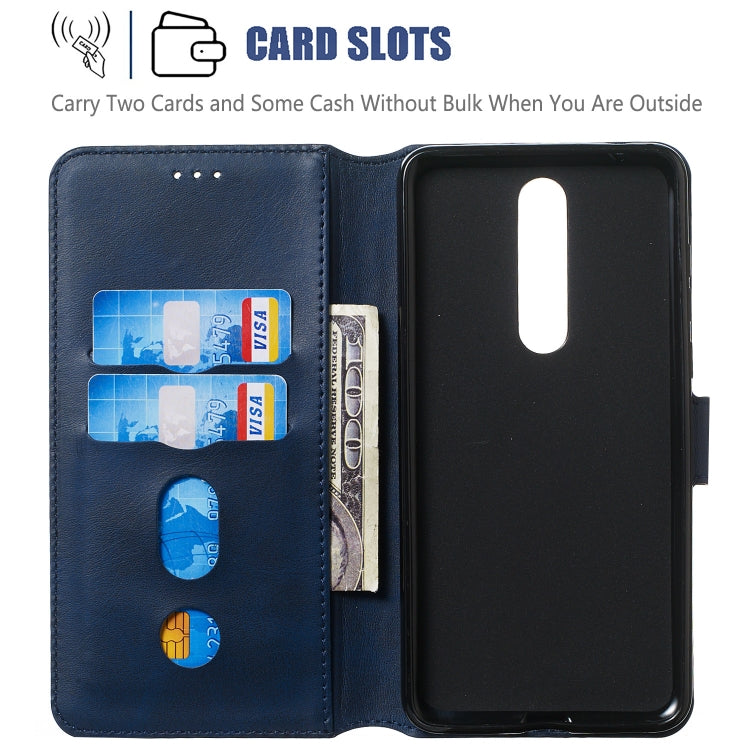 For Nokia 3.1 Plus Solid Color Buckle Horizontal Flip Leather Case with Wallet & Holder & Card Slots