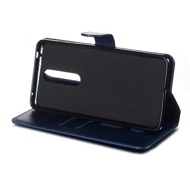 For Nokia 3.1 Plus Solid Color Buckle Horizontal Flip Leather Case with Wallet & Holder & Card Slots