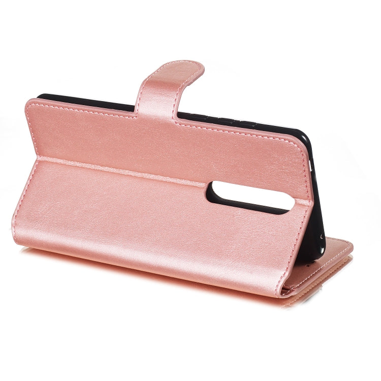 For Nokia 3.1 Plus Solid Color Buckle Horizontal Flip Leather Case with Wallet & Holder & Card Slots
