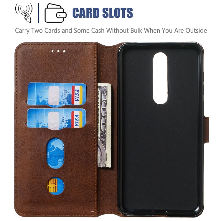 For Nokia 3.1 Plus Solid Color Buckle Horizontal Flip Leather Case with Wallet & Holder & Card Slots