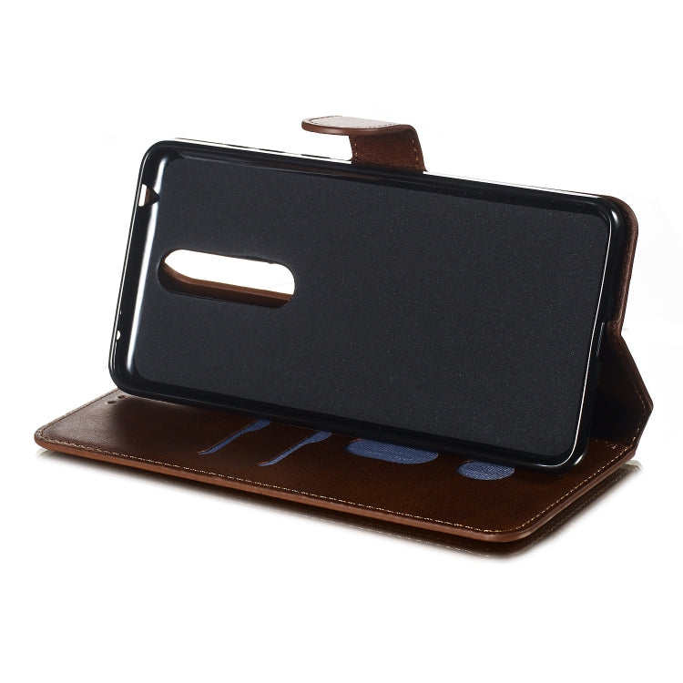For Nokia 3.1 Plus Solid Color Buckle Horizontal Flip Leather Case with Wallet & Holder & Card Slots
