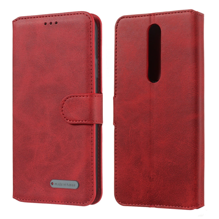 For Nokia 3.1 Plus Solid Color Buckle Horizontal Flip Leather Case with Wallet & Holder & Card Slots