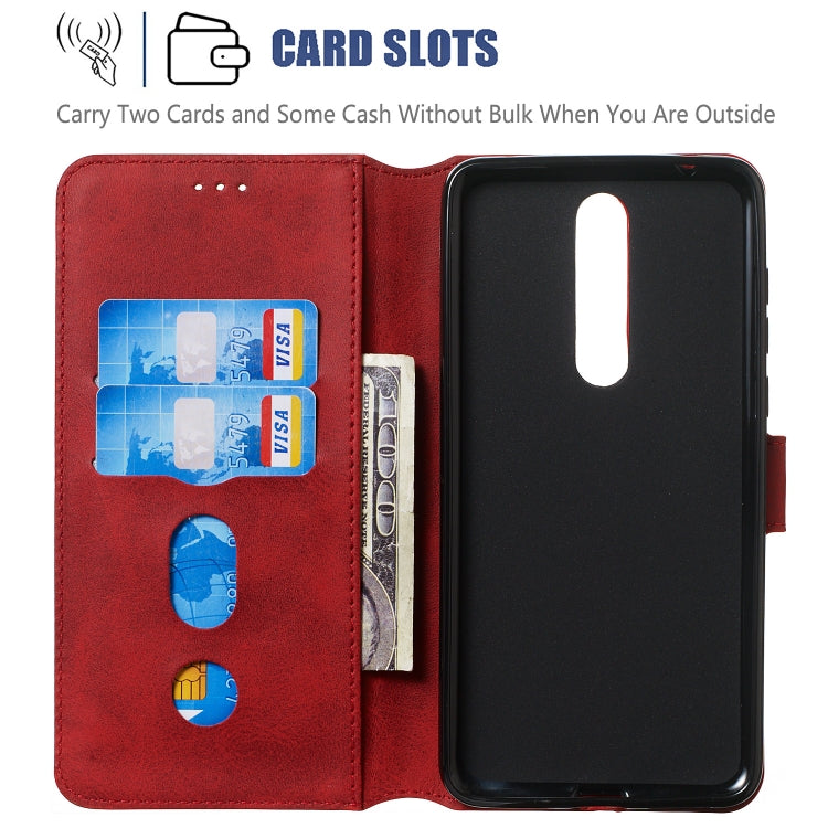 For Nokia 3.1 Plus Solid Color Buckle Horizontal Flip Leather Case with Wallet & Holder & Card Slots
