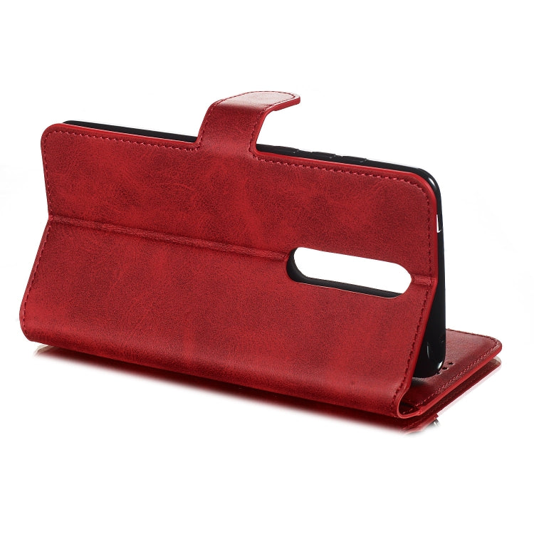 For Nokia 3.1 Plus Solid Color Buckle Horizontal Flip Leather Case with Wallet & Holder & Card Slots