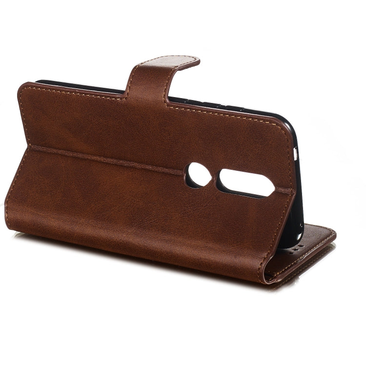 For Nokia 4.2 (2019) Solid Color Buckle Horizontal Flip Leather Case with Wallet & Holder & Card Slots