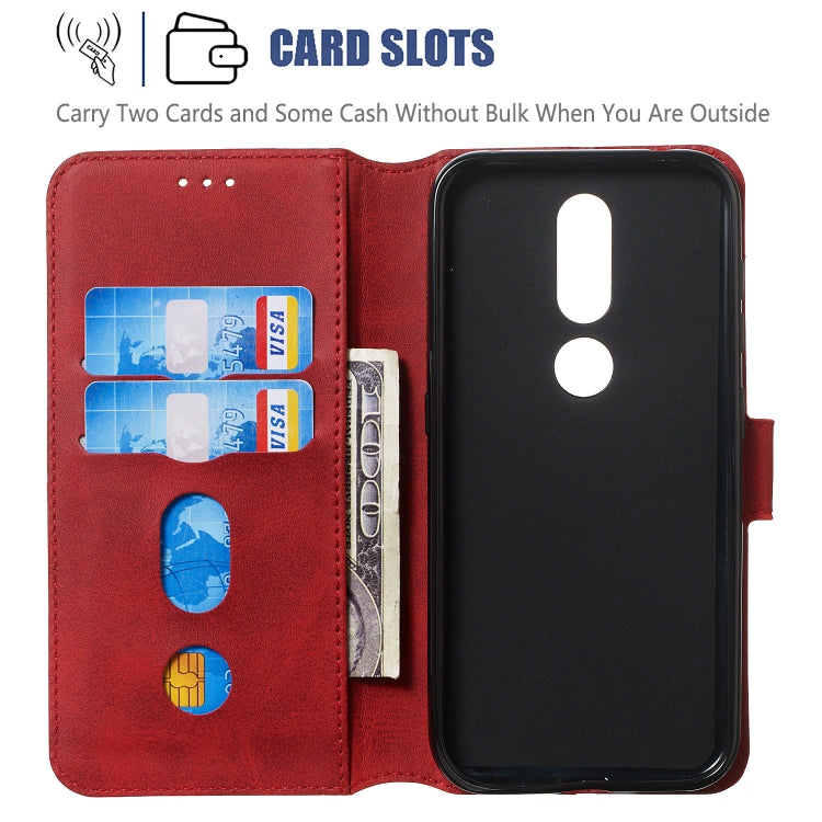 For Nokia 4.2 (2019) Solid Color Buckle Horizontal Flip Leather Case with Wallet & Holder & Card Slots