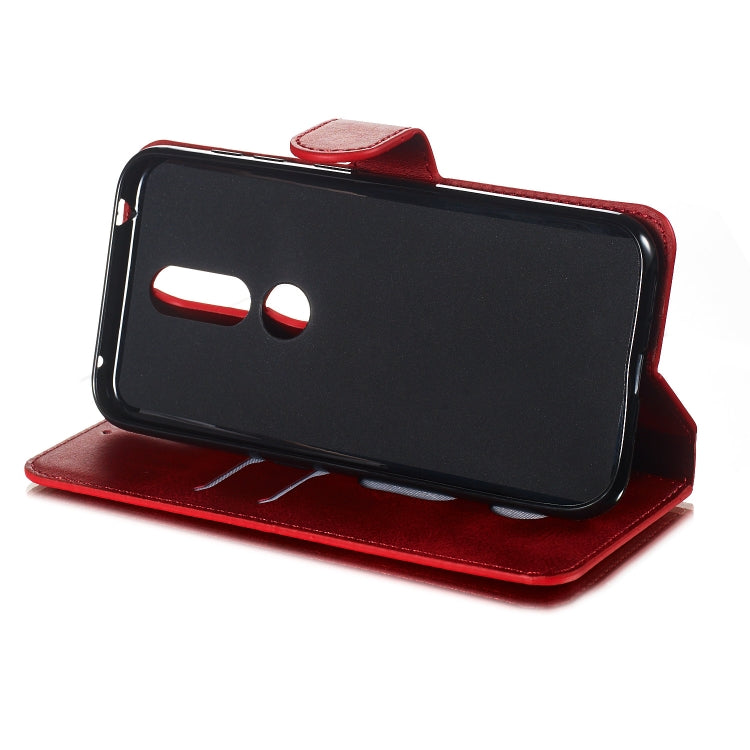 For Nokia 4.2 (2019) Solid Color Buckle Horizontal Flip Leather Case with Wallet & Holder & Card Slots