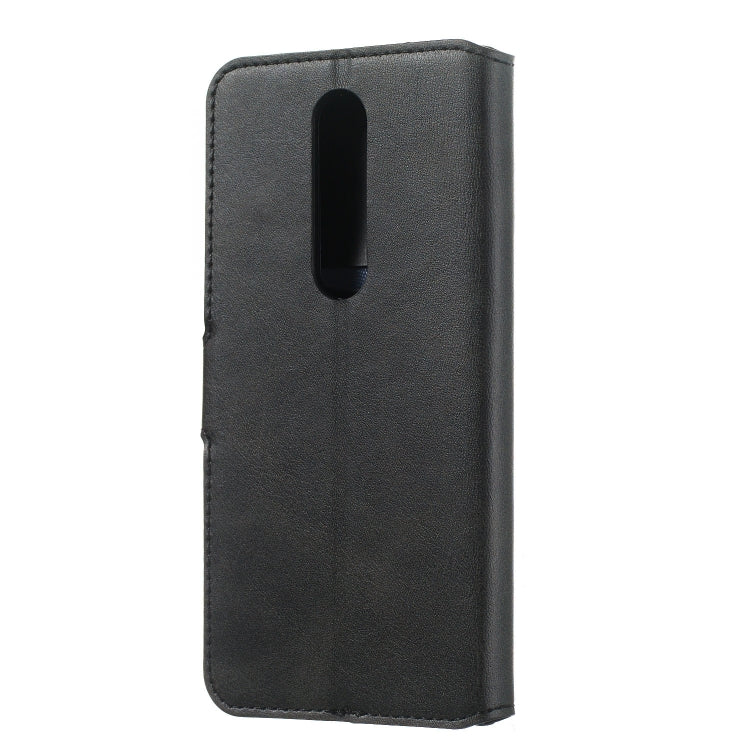 For Nokia 7.1 Solid Color Buckle Horizontal Flip Leather Case with Wallet & Holder & Card Slots