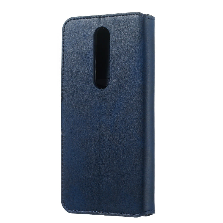 For Nokia 7.1 Solid Color Buckle Horizontal Flip Leather Case with Wallet & Holder & Card Slots