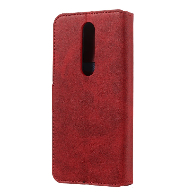 For Nokia 7.1 Solid Color Buckle Horizontal Flip Leather Case with Wallet & Holder & Card Slots