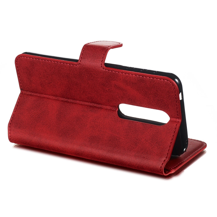 For Nokia 7.1 Solid Color Buckle Horizontal Flip Leather Case with Wallet & Holder & Card Slots