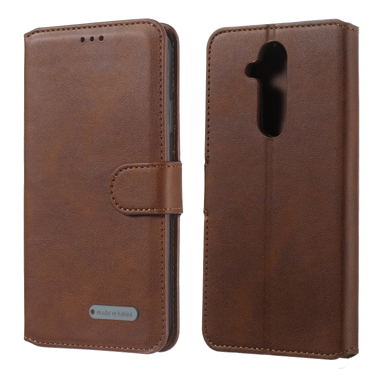 For Nokia 7.1 Plus / 8.1 / X7 Solid Color Buckle Horizontal Flip Leather Case with Wallet & Holder & Card Slots