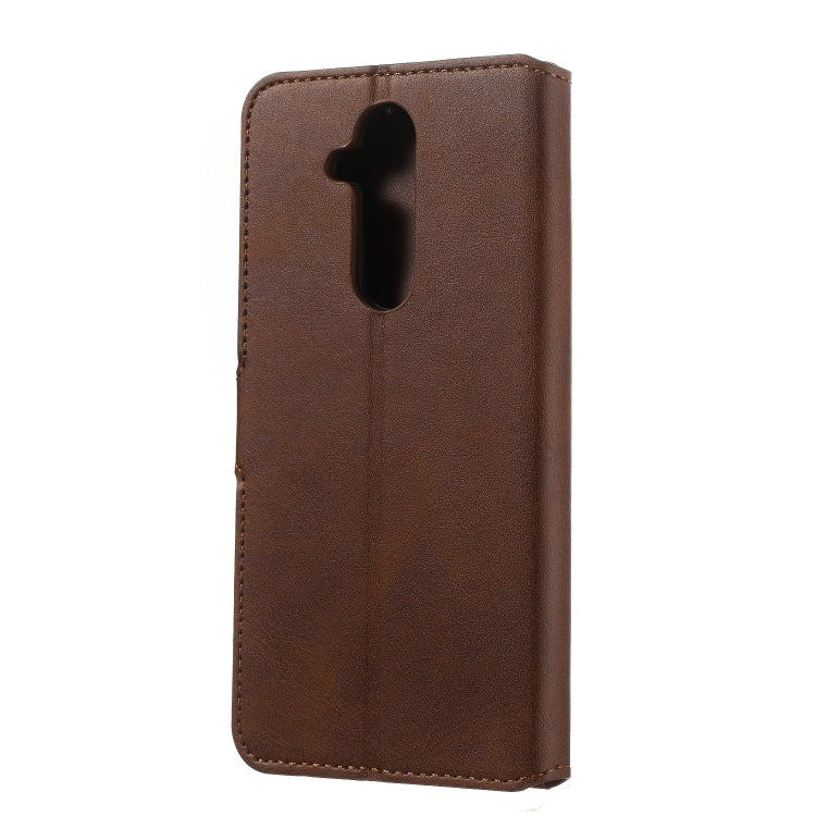 For Nokia 7.1 Plus / 8.1 / X7 Solid Color Buckle Horizontal Flip Leather Case with Wallet & Holder & Card Slots