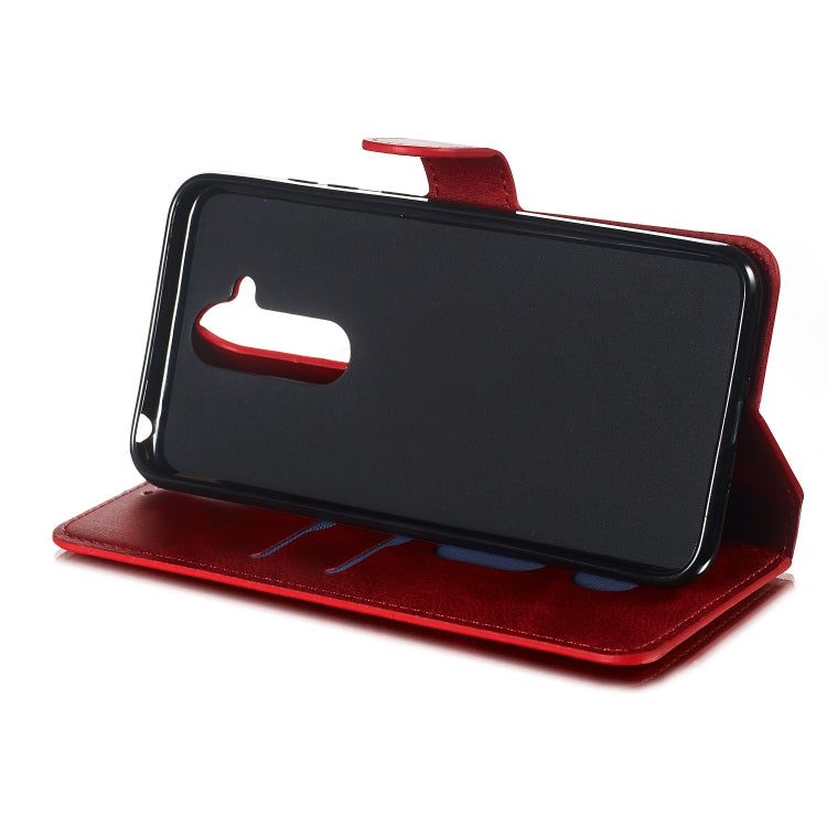 For Nokia 7.1 Plus / 8.1 / X7 Solid Color Buckle Horizontal Flip Leather Case with Wallet & Holder & Card Slots