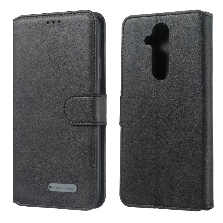 For Nokia 8.1 Plus / X7i Solid Color Buckle Horizontal Flip Leather Case with Wallet & Holder & Card Slots