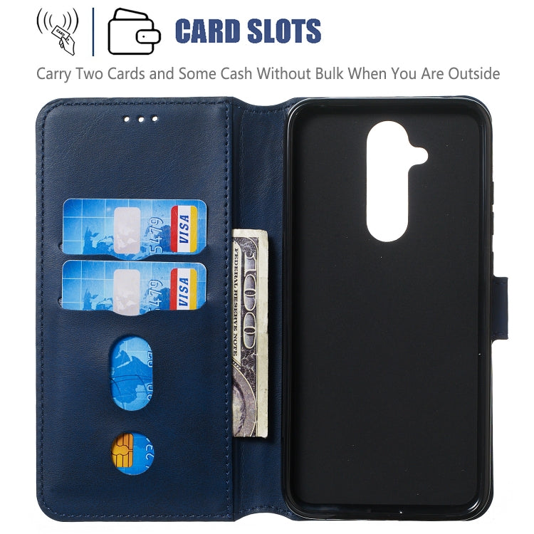 For Nokia 8.1 Plus / X7i Solid Color Buckle Horizontal Flip Leather Case with Wallet & Holder & Card Slots