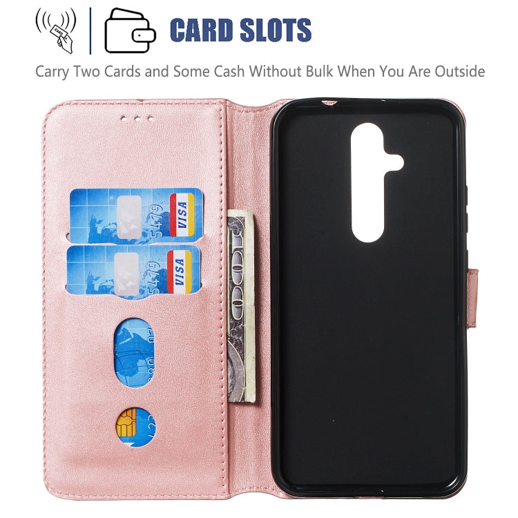For Nokia 8.1 Plus / X7i Solid Color Buckle Horizontal Flip Leather Case with Wallet & Holder & Card Slots