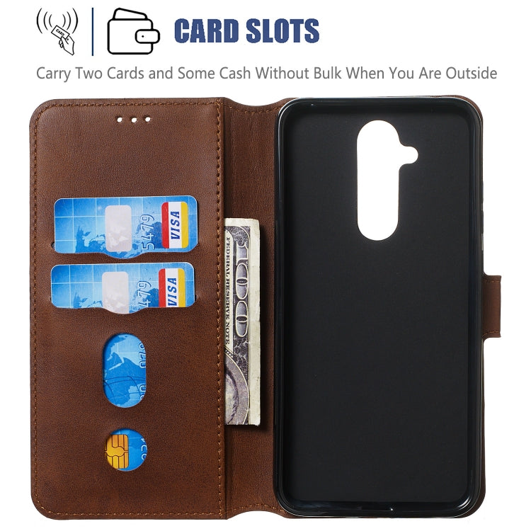For Nokia 8.1 Plus / X7i Solid Color Buckle Horizontal Flip Leather Case with Wallet & Holder & Card Slots