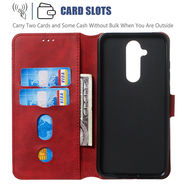 For Nokia 8.1 Plus / X7i Solid Color Buckle Horizontal Flip Leather Case with Wallet & Holder & Card Slots