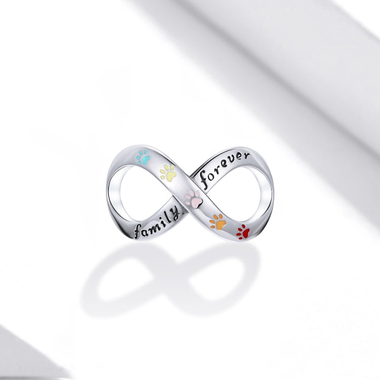S925 Sterling Silver Paw Print Of Love Beads DIY Bracelet Necklace Accessories