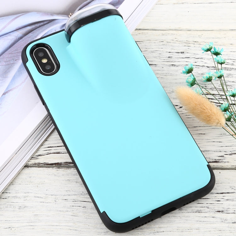 For iPhone X / XS PC + TPU Shockproof Protective Back Case With AirPods Storage Box