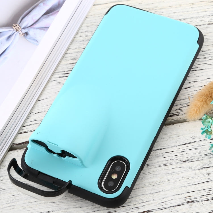 For iPhone X / XS PC + TPU Shockproof Protective Back Case With AirPods Storage Box