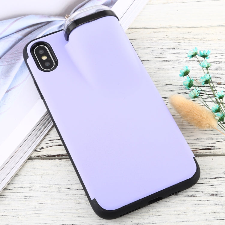 For iPhone X / XS PC + TPU Shockproof Protective Back Case With AirPods Storage Box