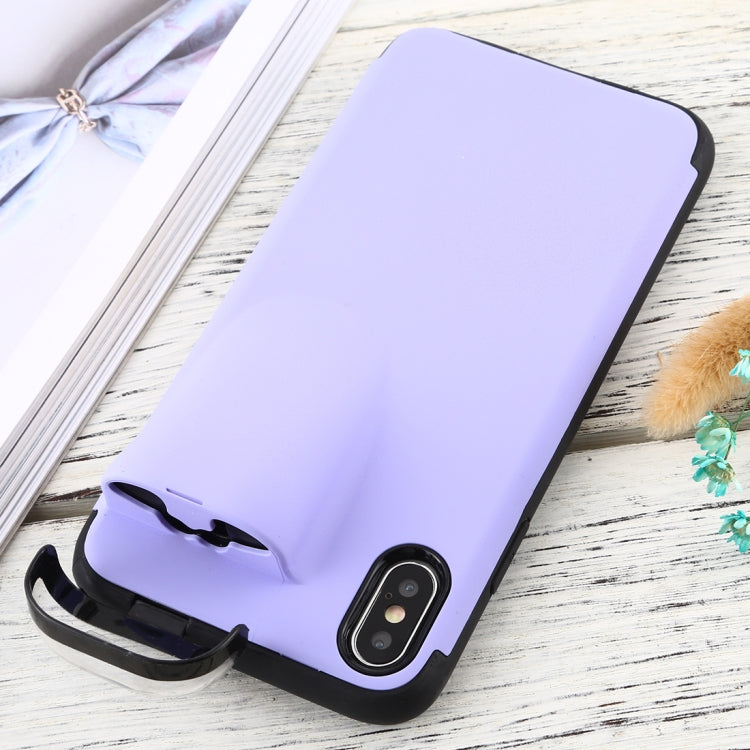 For iPhone X / XS PC + TPU Shockproof Protective Back Case With AirPods Storage Box