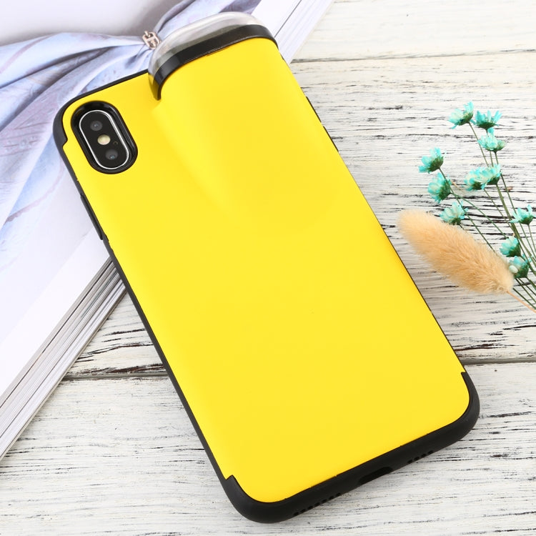 For iPhone X / XS PC + TPU Shockproof Protective Back Case With AirPods Storage Box