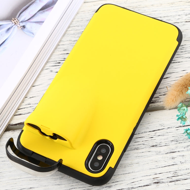 For iPhone X / XS PC + TPU Shockproof Protective Back Case With AirPods Storage Box