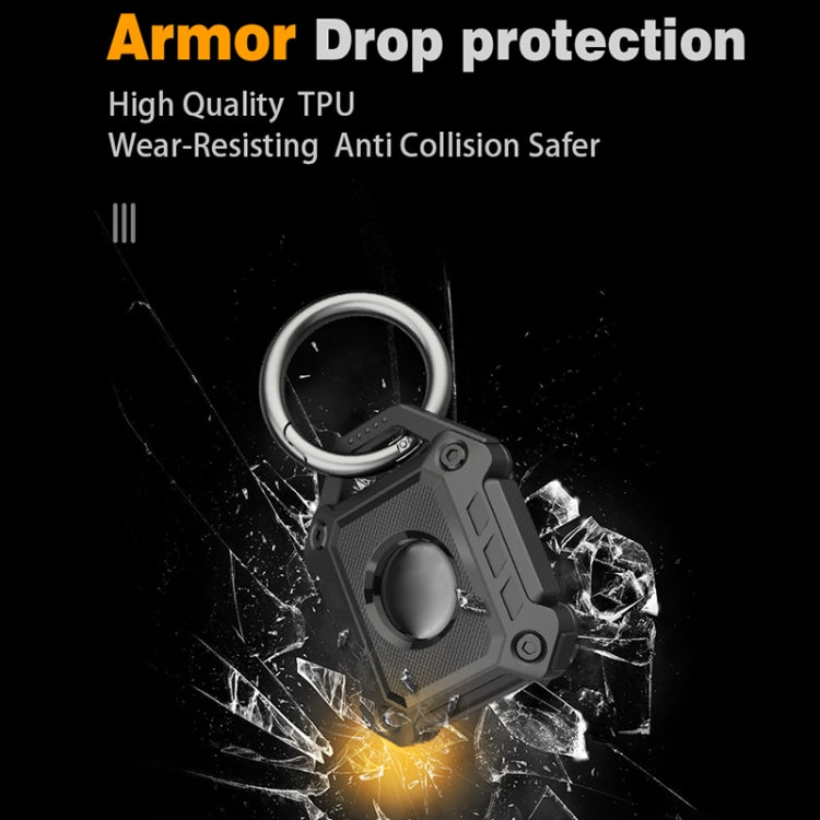 Armor Anti-scratch Shockproof TPU Protective Cover Case with Keychain Hook Loop for AirTag