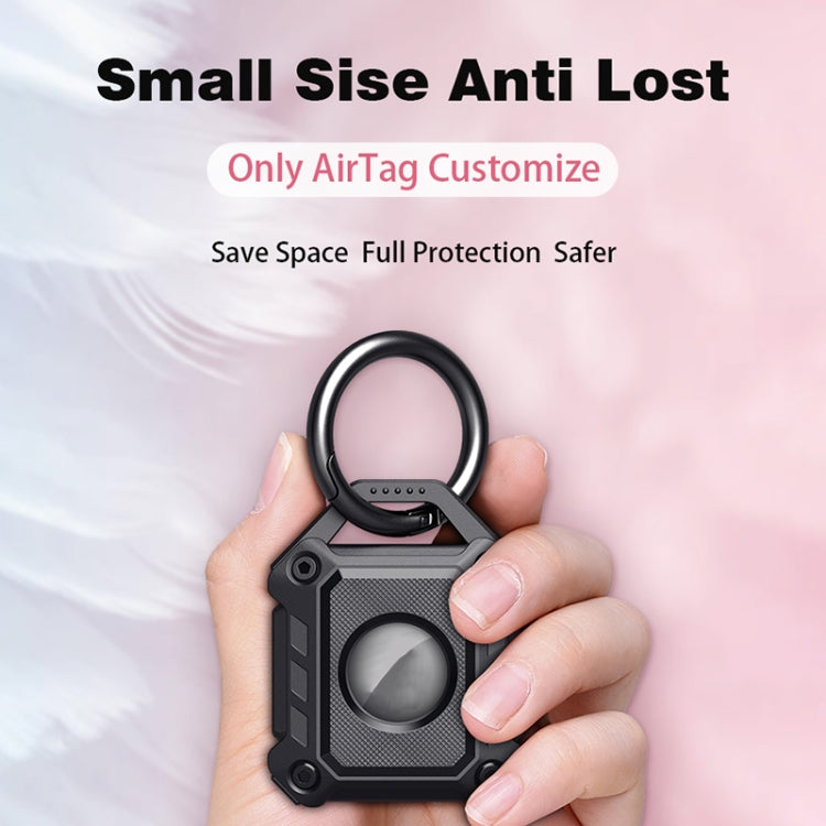 Armor Anti-scratch Shockproof TPU Protective Cover Case with Keychain Hook Loop for AirTag