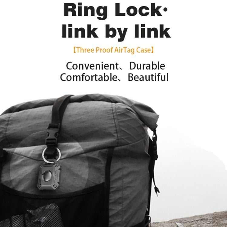 Armor Anti-scratch Shockproof TPU Protective Cover Case with Keychain Hook Loop for AirTag