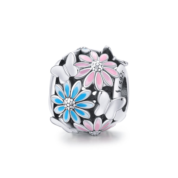S925 Sterling Silver Flower Butterfly Hollow Beads DIY Bracelet Necklace Accessories