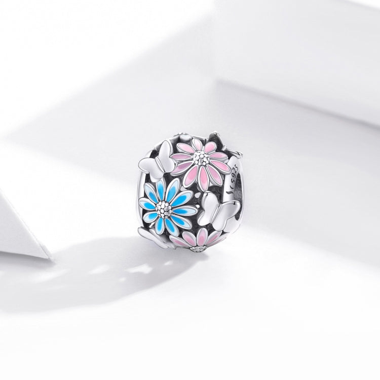 S925 Sterling Silver Flower Butterfly Hollow Beads DIY Bracelet Necklace Accessories