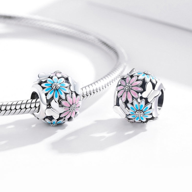 S925 Sterling Silver Flower Butterfly Hollow Beads DIY Bracelet Necklace Accessories