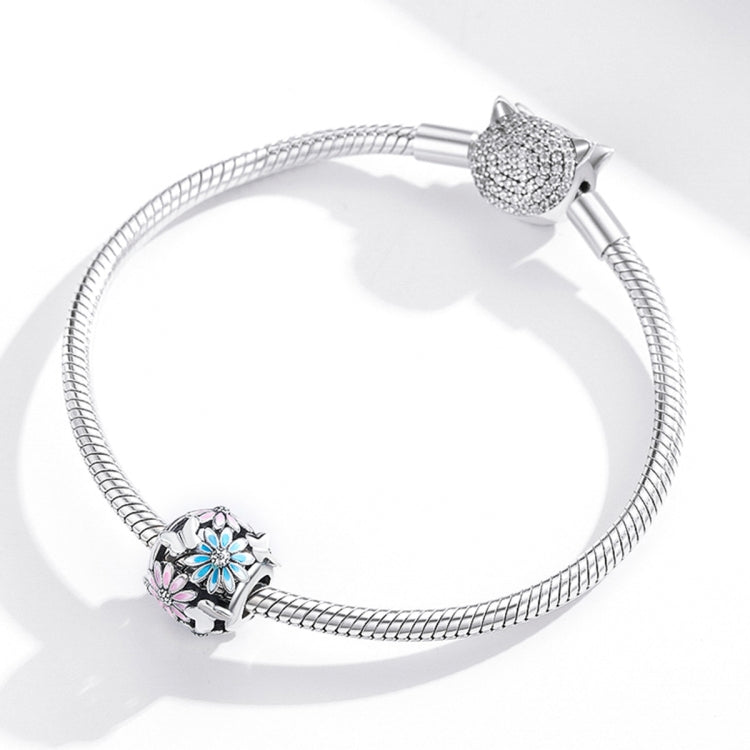 S925 Sterling Silver Flower Butterfly Hollow Beads DIY Bracelet Necklace Accessories