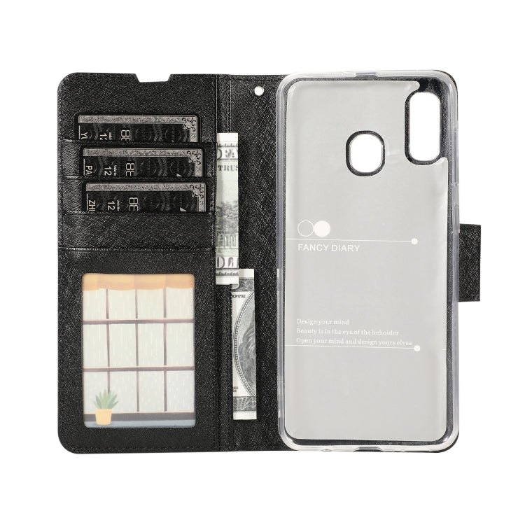 For Galaxy A10s Silk Texture Horizontal Flip Leather Case with Holder & Card Slots & Wallet & Photo Frame