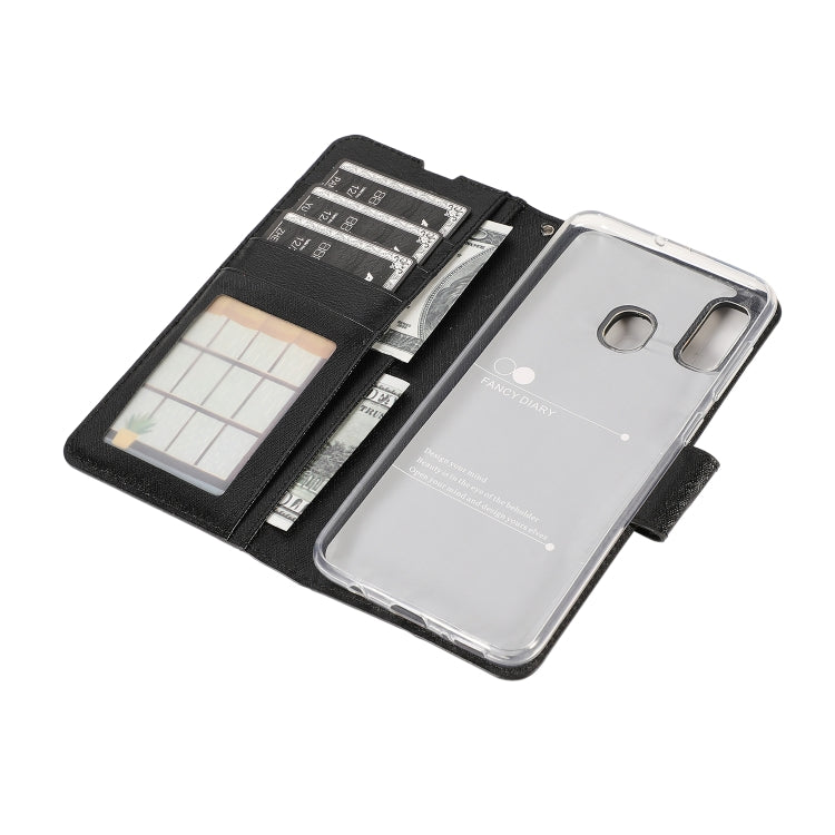 For Galaxy A10s Silk Texture Horizontal Flip Leather Case with Holder & Card Slots & Wallet & Photo Frame
